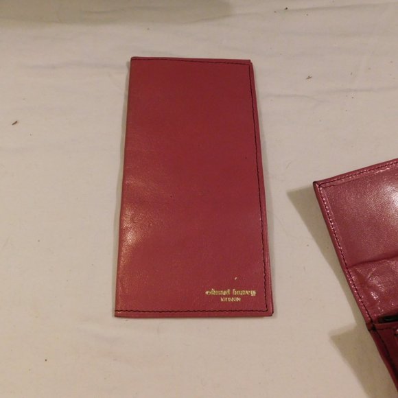 PINK multipocket WALLET 100%Leather Edward Harvey Vintage - Picture 7 of 10